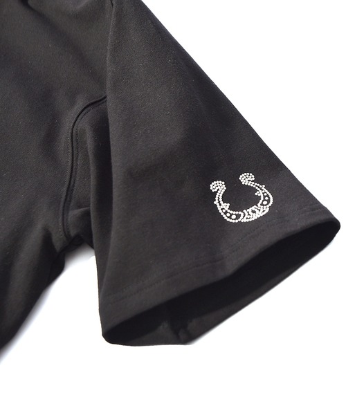 SOMEDIFF（サムディフ）の「【SOMEDIFF】バックオーロラロゴ半袖ポロシャツ（ポロシャツ・メンズ・ブラック/ホワイト・XXL/XL/L/M）」の5枚目の写真