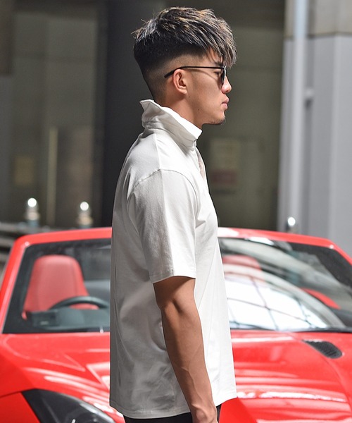 SOMEDIFF（サムディフ）の「【SOMEDIFF】バックオーロラロゴ半袖ポロシャツ（ポロシャツ・メンズ・ブラック/ホワイト・XXL/XL/L/M）」の10枚目の写真