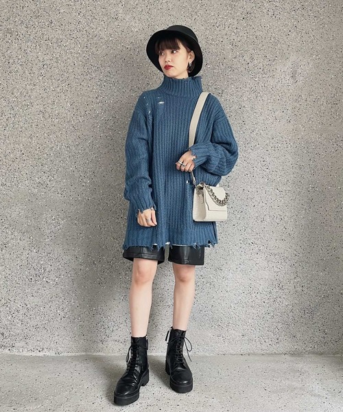 PAGEBOY(ページボーイ)の「フェイクレザーステッチショートパンツ(その他パンツ・レディース・ブラック/アイボリー/ブラウン系その他・FREE)」の7枚目の写真