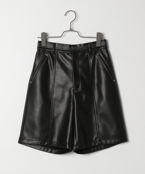 PAGEBOY(ページボーイ)の「フェイクレザーステッチショートパンツ(その他パンツ・レディース・ブラック/アイボリー/ブラウン系その他・FREE)」の10枚目の写真