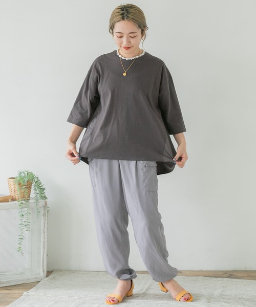 ITEMS URBANRESEARCH（アイテムズ アーバンリサーチ）の「カーゴジョガーパンツ（その他パンツ・レディース・グリーン/ブラック/パープル・FREE）」の9枚目の写真