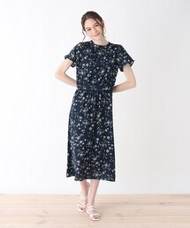 DRESKIP | 花柄配色パイピングワンピース(ワンピース)