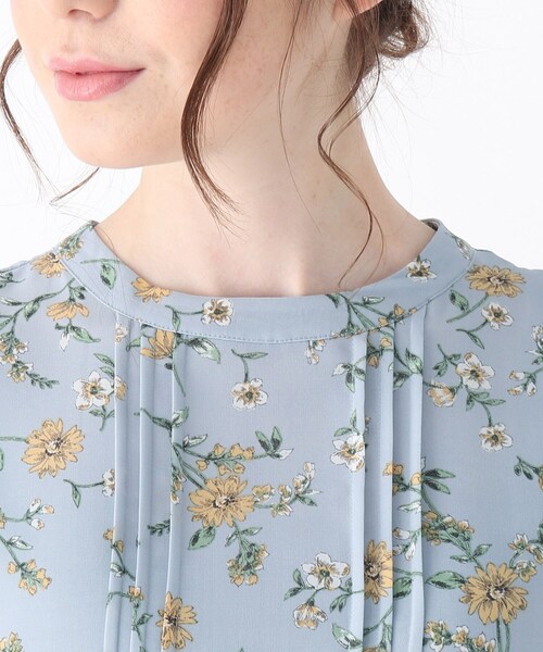 DRESKIP(ドレスキップ)の「◆花柄配色パイピングワンピース(ワンピース・レディース・ベージュ系その他3/ブルー系5/ネイビー系・02/03/04)」の12枚目の写真
