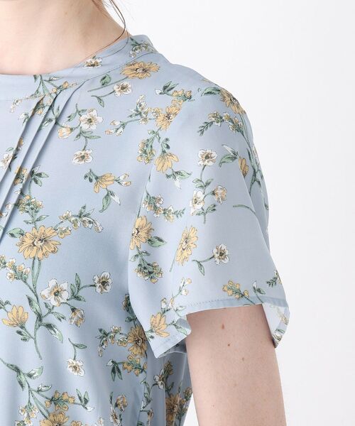 DRESKIP(ドレスキップ)の「◆花柄配色パイピングワンピース(ワンピース・レディース・ベージュ系その他3/ブルー系5/ネイビー系・02/03/04)」の10枚目の写真