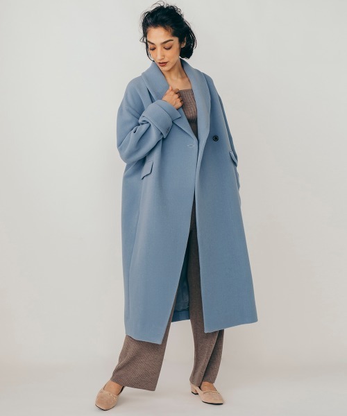 Sov.（ソブ）の「アンゴラボリュームコート（その他アウター・レディース・オフホワイト/サックスブルー/チャコール・38/36）」の3枚目の写真