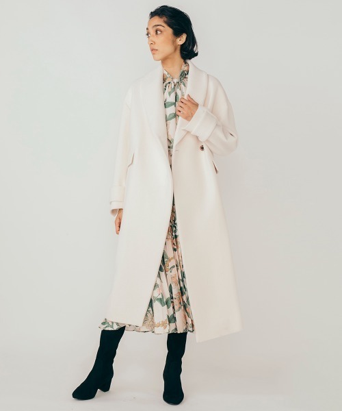 Sov.（ソブ）の「アンゴラボリュームコート（その他アウター・レディース・オフホワイト/サックスブルー/チャコール・38/36）」の7枚目の写真