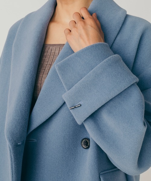 Sov.（ソブ）の「アンゴラボリュームコート（その他アウター・レディース・オフホワイト/サックスブルー/チャコール・38/36）」の14枚目の写真