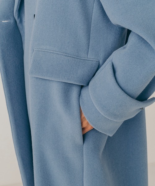 Sov.（ソブ）の「アンゴラボリュームコート（その他アウター・レディース・オフホワイト/サックスブルー/チャコール・38/36）」の13枚目の写真