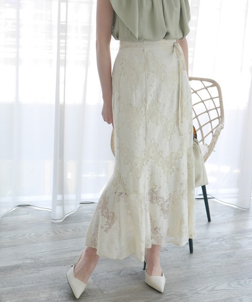 LIPSERVICE(リップサービス)の「シアーレースマーメイドスカート(スカート・レディース・アイボリー/ブルー/ブラック・S/M)」の1枚目の写真