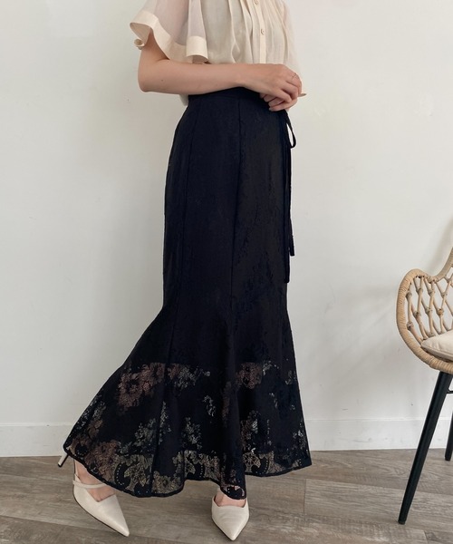 LIPSERVICE(リップサービス)の「シアーレースマーメイドスカート(スカート・レディース・アイボリー/ブルー/ブラック・S/M)」の2枚目の写真