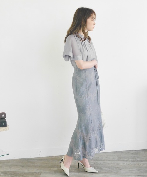 LIPSERVICE(リップサービス)の「シアーレースマーメイドスカート(スカート・レディース・アイボリー/ブルー/ブラック・S/M)」の4枚目の写真