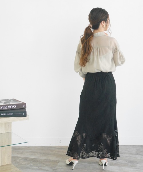 LIPSERVICE(リップサービス)の「シアーレースマーメイドスカート(スカート・レディース・アイボリー/ブルー/ブラック・S/M)」の15枚目の写真