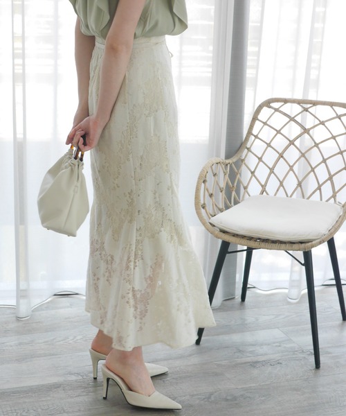 LIPSERVICE(リップサービス)の「シアーレースマーメイドスカート(スカート・レディース・アイボリー/ブルー/ブラック・S/M)」の9枚目の写真