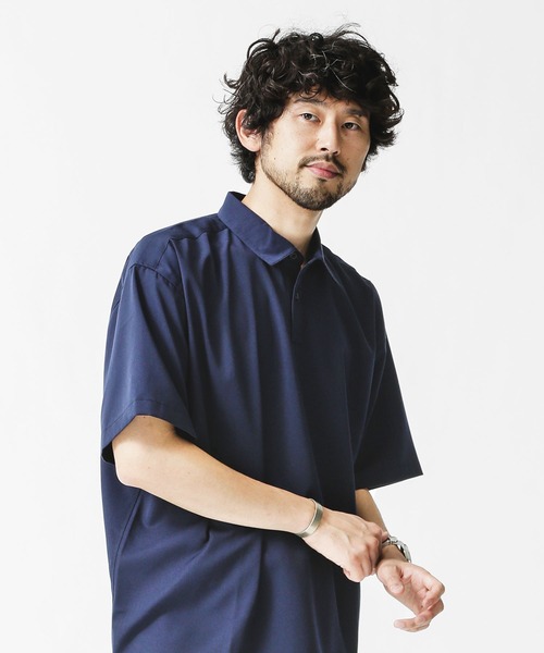 NANO universe（ナノユニバース）の「エントリープルオーバーシャツ/半袖（シャツ/ブラウス・メンズ・ホワイト/ブラック/ネイビー・S/M/L）」の7枚目の写真