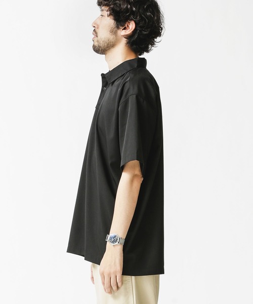 NANO universe（ナノユニバース）の「エントリープルオーバーシャツ/半袖（シャツ/ブラウス・メンズ・ホワイト/ブラック/ネイビー・S/M/L）」の9枚目の写真