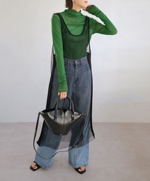 ＡＮＤＪ | 異素材切替メッシュタンクワンピース(ワンピース)