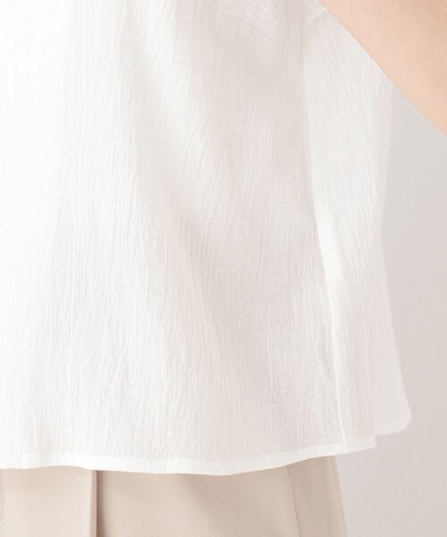 Cutie Blonde（キューティーブロンド）の「◆【S-L】BIGカラー楊柳ブラウス（シャツ/ブラウス・レディース・ブラック/オフホワイト/ナチュラル・01/02/03）」の11枚目の写真