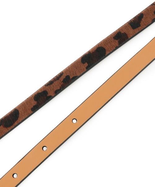 MADEMOISELLE ROPE'（マドモアゼル ロペ）の「レオパード柄細ベルト（ベルト・レディース・キャメル・FREE）」の2枚目の写真