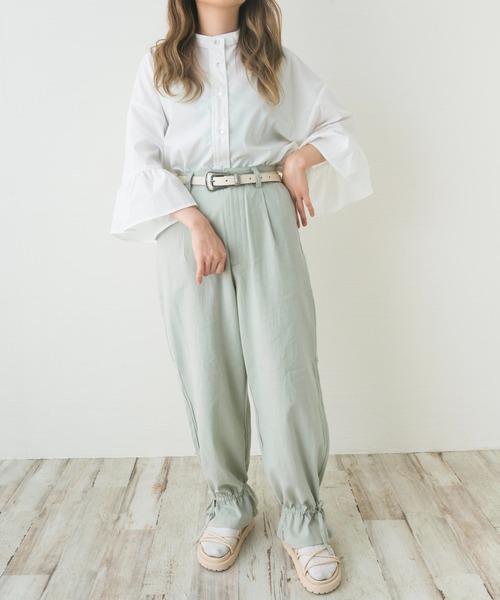 nemne store(ネンネストア)の「リボンを結ぶ裾絞りサーカスパンツ(その他パンツ・レディース・ベージュ/アイボリー/ミント・S/M)」の10枚目の写真