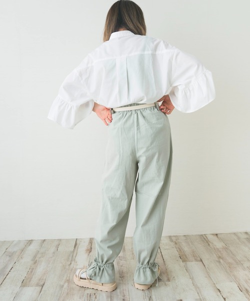nemne store(ネンネストア)の「リボンを結ぶ裾絞りサーカスパンツ(その他パンツ・レディース・ベージュ/アイボリー/ミント・S/M)」の14枚目の写真
