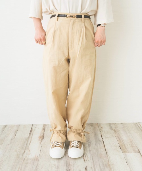 nemne store(ネンネストア)の「リボンを結ぶ裾絞りサーカスパンツ(その他パンツ・レディース・ベージュ/アイボリー/ミント・S/M)」の20枚目の写真