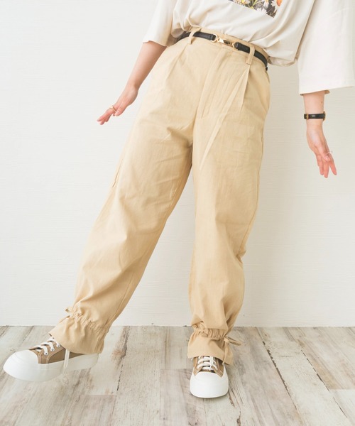 nemne store(ネンネストア)の「リボンを結ぶ裾絞りサーカスパンツ(その他パンツ・レディース・ベージュ/アイボリー/ミント・S/M)」の21枚目の写真
