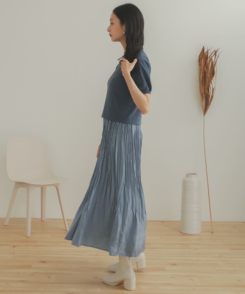 SENSE OF PLACE by URBAN RESEARCH（センスオブプレイスバイアーバンリサーチ）の「ワッシャーキャミワンピースアンサンブル（ワンピース・レディース・ブルー/ライトベージュ/ブラック・ONE）」の17枚目の写真