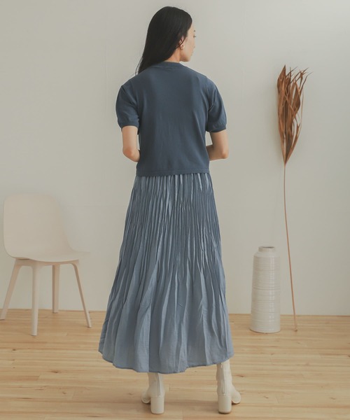 SENSE OF PLACE by URBAN RESEARCH（センスオブプレイスバイアーバンリサーチ）の「ワッシャーキャミワンピースアンサンブル（ワンピース・レディース・ブルー/ライトベージュ/ブラック・ONE）」の6枚目の写真