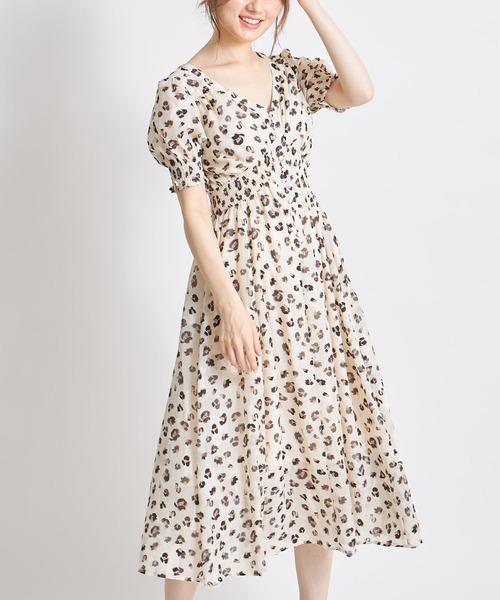 くるみ飾り釦付きシャーリングレオパードワンピース ワンピース Tocco Closet トッコ クローゼット のファッション通販 Zozotown くるみ飾り釦付きシャーリングレオパードワンピース ワンピース Tocco Closet トッコ クローゼット のファッション通販 Zozotown