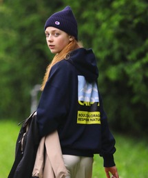 CAMP7 | 【CAMP7】バイカラーバックロゴスウェットパーカー(パーカー)