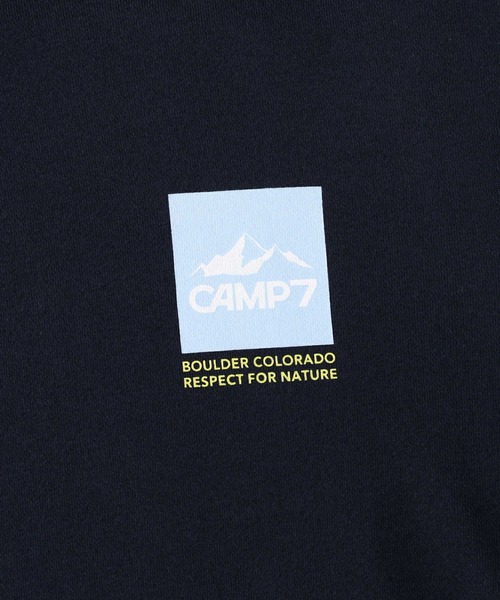 CAMP7(キャンプセブン)の「【CAMP7】バイカラーバックロゴスウェットパーカー(パーカー・レディース・ベージュ/ネイビー/オフホワイト・S/M/L)」の7枚目の写真