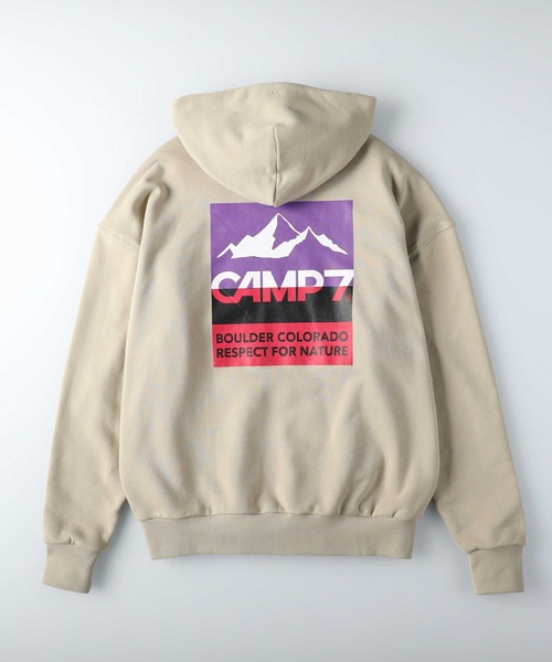 CAMP7(キャンプセブン)の「【CAMP7】バイカラーバックロゴスウェットパーカー(パーカー・レディース・ベージュ/ネイビー/オフホワイト・S/M/L)」の21枚目の写真