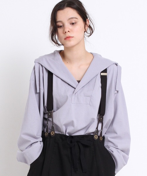 RNA-N（アールエヌエーエヌ）の「M1703 １６／－ＯＥパーカー（パーカー・レディース・オフホワイト/スミクロ/パープル・MEDIUM）」の3枚目の写真