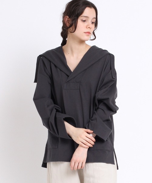 RNA-N（アールエヌエーエヌ）の「M1703 １６／－ＯＥパーカー（パーカー・レディース・オフホワイト/スミクロ/パープル・MEDIUM）」の2枚目の写真