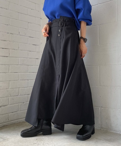 PAGEBOY（ページボーイ）の「デザインフレアスカート（スカート・レディース・ブラック/ブラウン系その他・FREE）」の2枚目の写真