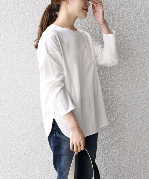 SHIPS Days（シップスデイズ）の「SHIPS Days:ジャージーリラックスロングスリーブTee（Tシャツ/カットソー・レディース・ブラック/ホワイト/グレー/イエロー・ONE SIZE）」の14枚目の写真