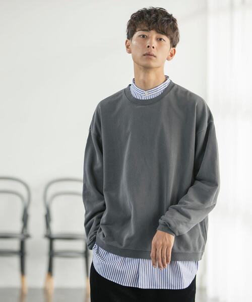 coen(コーエン)の「USAコットンピグメント裏毛クルーネックスウェット(スウェット・メンズ・パープル/ブラック/オレンジ・LARGE/MEDIUM/SMALL/X-LARGE)」の2枚目の写真