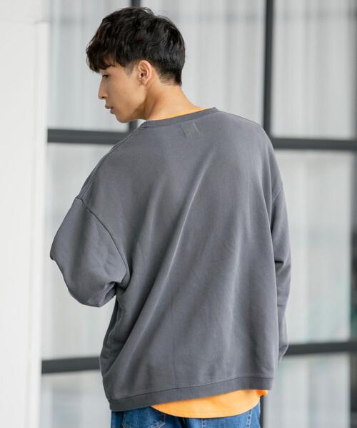 coen(コーエン)の「USAコットンピグメント裏毛クルーネックスウェット(スウェット・メンズ・パープル/ブラック/オレンジ・LARGE/MEDIUM/SMALL/X-LARGE)」の6枚目の写真