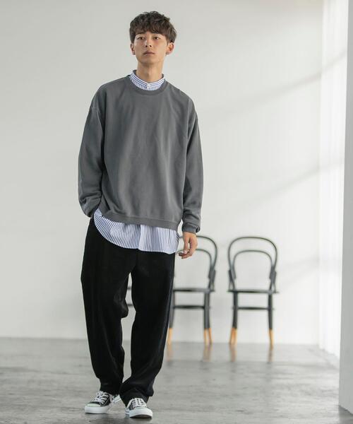 coen(コーエン)の「USAコットンピグメント裏毛クルーネックスウェット(スウェット・メンズ・パープル/ブラック/オレンジ・LARGE/MEDIUM/SMALL/X-LARGE)」の8枚目の写真