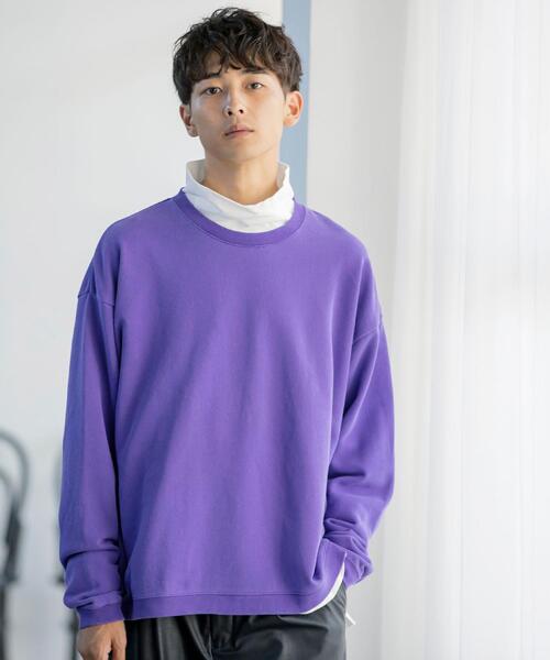coen(コーエン)の「USAコットンピグメント裏毛クルーネックスウェット(スウェット・メンズ・パープル/ブラック/オレンジ・LARGE/MEDIUM/SMALL/X-LARGE)」の12枚目の写真