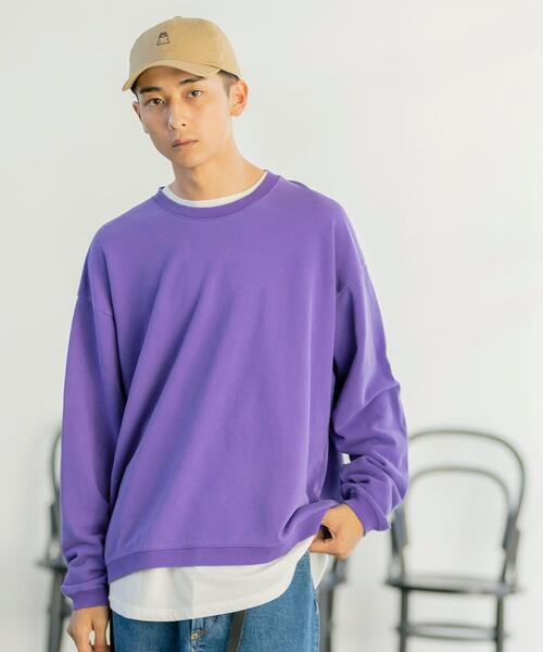 coen(コーエン)の「USAコットンピグメント裏毛クルーネックスウェット(スウェット・メンズ・パープル/ブラック/オレンジ・LARGE/MEDIUM/SMALL/X-LARGE)」の13枚目の写真