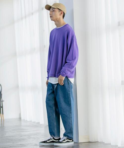 coen(コーエン)の「USAコットンピグメント裏毛クルーネックスウェット(スウェット・メンズ・パープル/ブラック/オレンジ・LARGE/MEDIUM/SMALL/X-LARGE)」の15枚目の写真