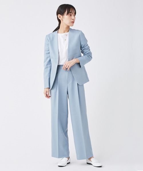 KASHIYAMA（カシヤマ）の「＜ウォッシャブル＞ウールライクポーリーツイルワイドパンツ（その他パンツ・レディース・ピンクベージュ/ブラウン/モカ/グレー/ライトブルー・マルチサイズ）」の5枚目の写真