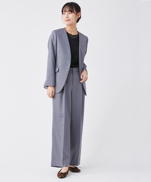 KASHIYAMA（カシヤマ）の「＜ウォッシャブル＞ウールライクポーリーツイルワイドパンツ（その他パンツ・レディース・ピンクベージュ/ブラウン/モカ/グレー/ライトブルー・マルチサイズ）」の6枚目の写真