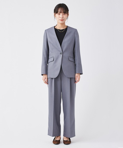 KASHIYAMA（カシヤマ）の「＜ウォッシャブル＞ウールライクポーリーツイルワイドパンツ（その他パンツ・レディース・ピンクベージュ/ブラウン/モカ/グレー/ライトブルー・マルチサイズ）」の10枚目の写真