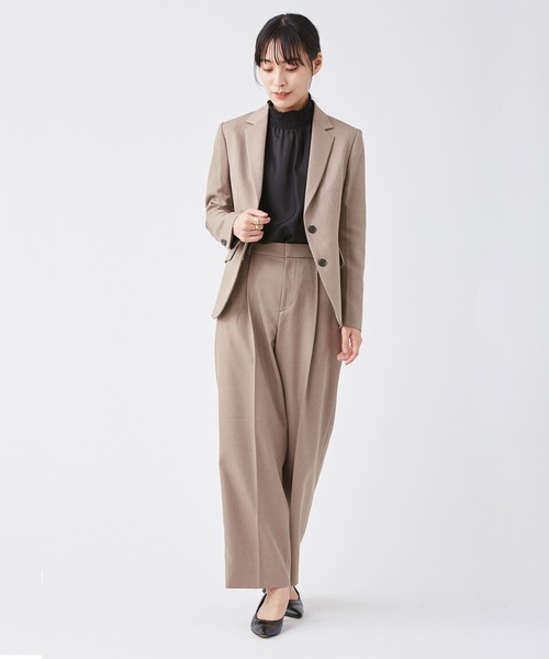 KASHIYAMA（カシヤマ）の「＜ウォッシャブル＞ウールライクポーリーツイルワイドパンツ（その他パンツ・レディース・ピンクベージュ/ブラウン/モカ/グレー/ライトブルー・マルチサイズ）」の8枚目の写真