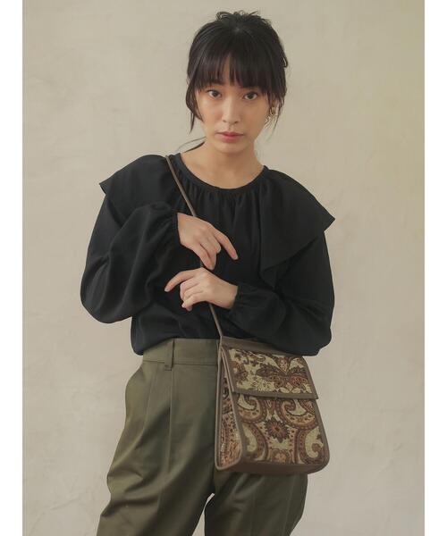 Green　Parks（グリーンパークス）の「ペイズリージャガードショルダーバッグ＊（ショルダーバッグ・レディース・カーキ・FREE）」の14枚目の写真