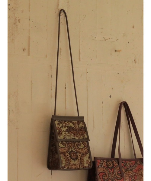 Green　Parks（グリーンパークス）の「ペイズリージャガードショルダーバッグ＊（ショルダーバッグ・レディース・カーキ・FREE）」の5枚目の写真