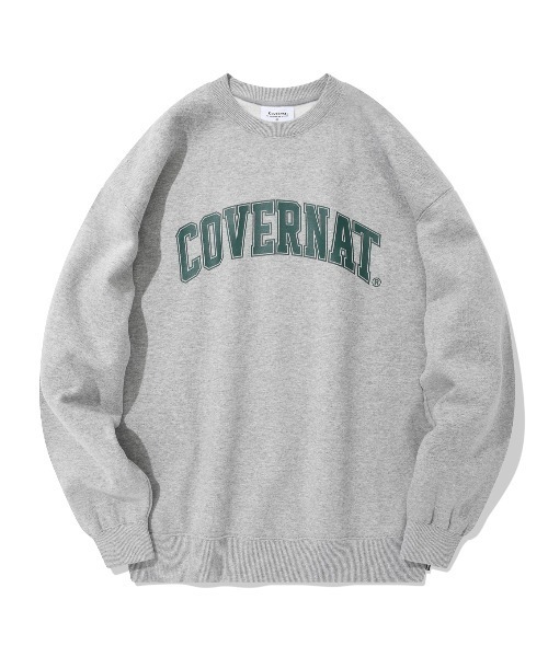 COVERNAT（カバーナット）の「【COVERNAT】ARCH LOGO CREWNECK / カバーナット アーチ ロゴ クルーネック スウェットシャツ（スウェット・メンズ・パープル/グレー/ネイビー/ブラック・MEDIUM/SMALL/LARGE/X-LARGE）」の2枚目の写真