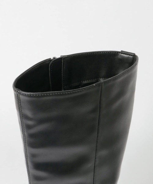 KBF（ケイビーエフ）の「センターシームロングブーツ∴（ブーツ・レディース・ブラック/オフホワイト・36/38/37）」の4枚目の写真